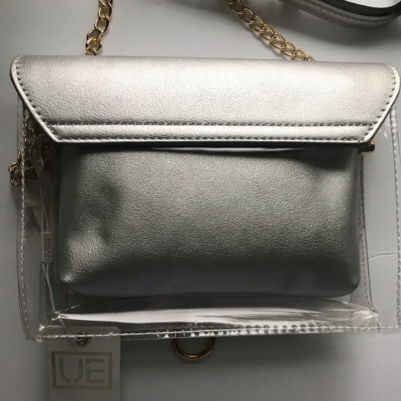Urban Expression Clear and Silver Crossbody Bag - Picture 14 of 15